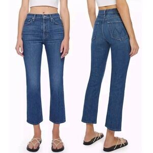 Mother Denim The Tomcat Ankle Straight Leg Dark Blue Cannonball Jeans Size 23